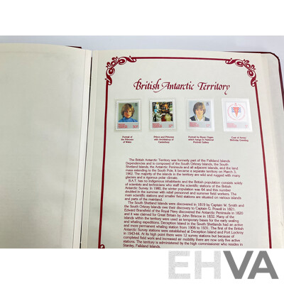 The Royal Wedding 1981 Commonwealth Nations Single Stamp Album and 1982 Princess of Wales Twenty First Birthday Stamp Album