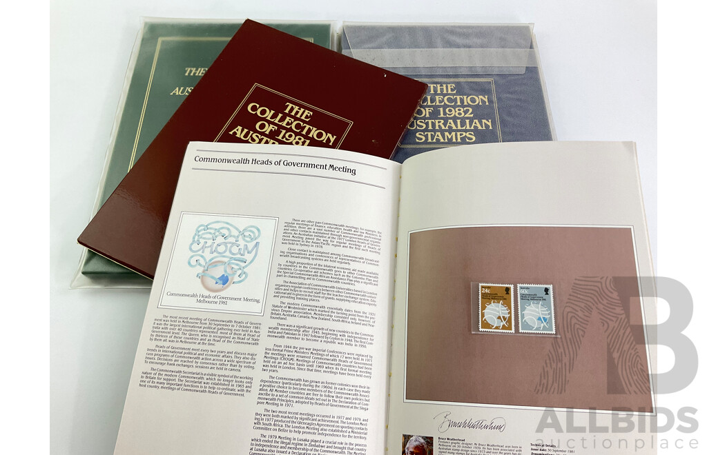 The Collection of Australian Stamps Albums 1981, 1982, 1985