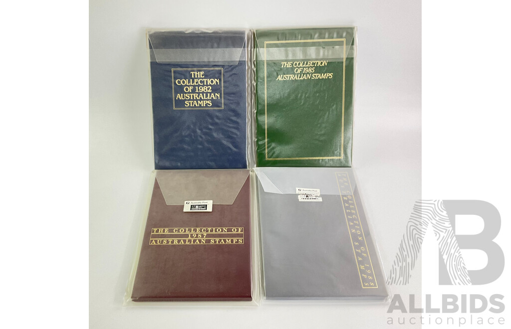 The Collection of Australian Stamps Albums 1982, 1985, 1987, 1988