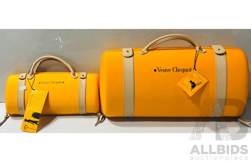 Pair of Veuve Clicquot Bags for Champagne Including Clicquot Traveller and City Traveller
