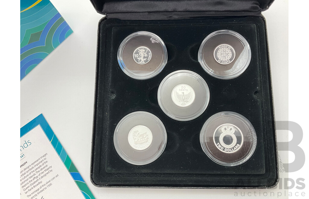 Solomon Islands RAM 2012 Silver Proof Five Coin Boxed Set, 999