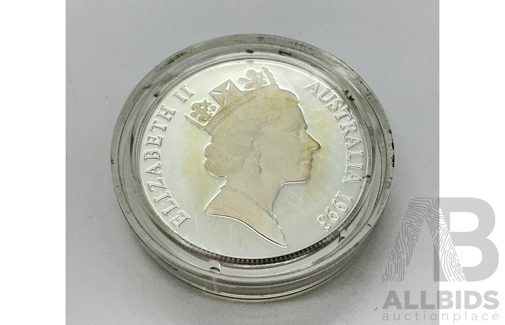 Australian 1993 Silver Proof Pieford Ten Dollar Coin, Palm Cockatoo .925