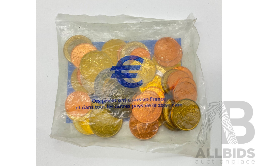 Sealed French 1999-2001 Euro Starter Kit - Approx 40 Coins
