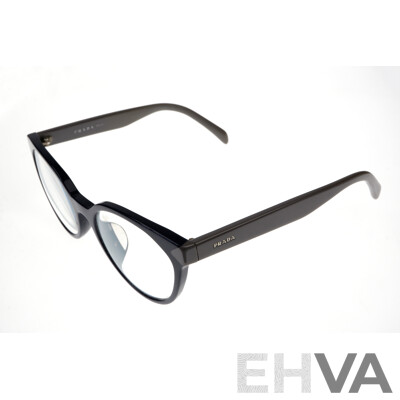 Prada Prescription Glasses Frames, Made in Italy, TFM-101-140 Blue Gray, with Case - in Very Good Condition
