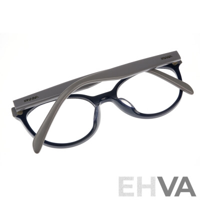 Prada Prescription Glasses Frames, Made in Italy, TFM-101-140 Blue Gray, with Case - in Very Good Condition