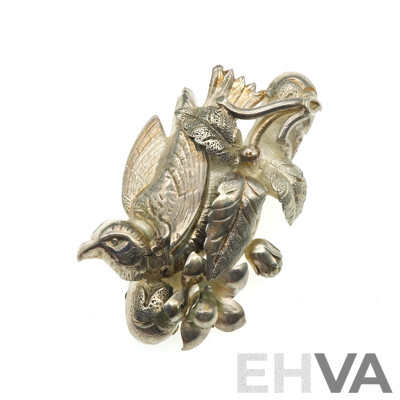 Beautiful Vintage Silver Bird Brooch by David Jones, 50mm X 30mm, 8.42 Grams