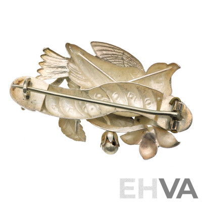 Beautiful Vintage Silver Bird Brooch by David Jones, 50mm X 30mm, 8.42 Grams
