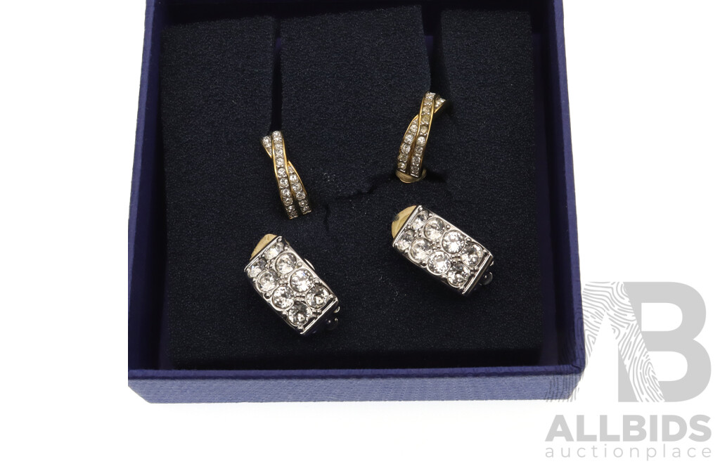 Collection of Swarovski Crystal (4) Earrings in Original Presentation Boxes