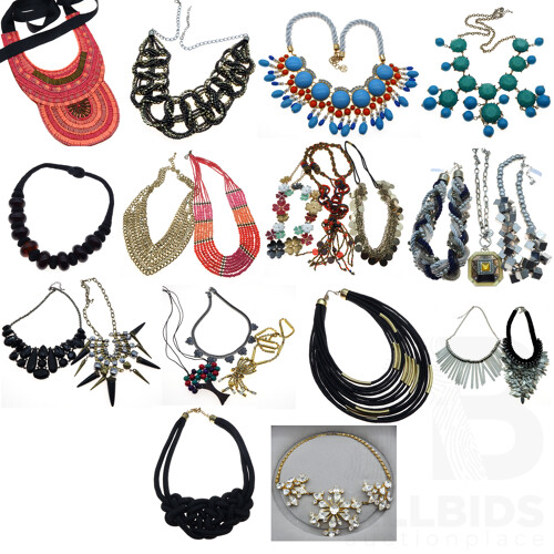 Fabulous Collection of (15) Statement Necklaces in Assorted Styles