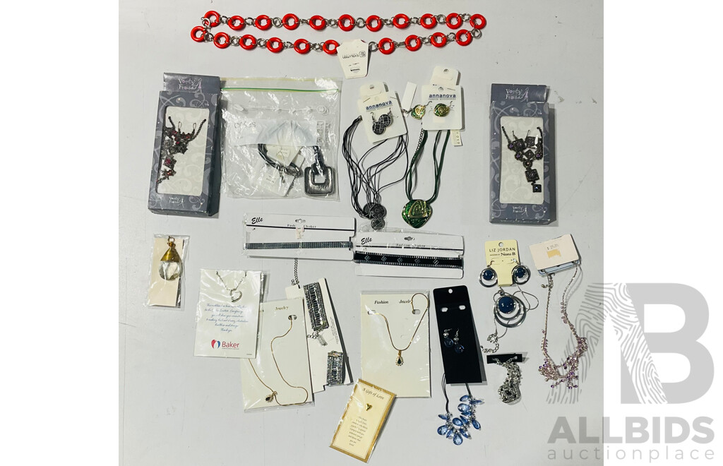 Large Assortment of NEW Costume Jewellery Items in Shoe Box