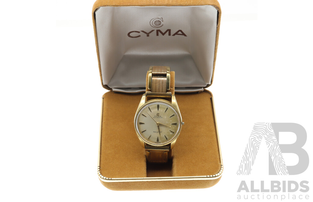 Cyma Navystar Autorotor Vintage Manual Winding Watch in Original Presentation Box with Booklet - Rare