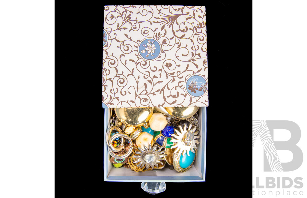 Vintage Retro Collection of (27) Pairs of Statement Clip on Earrings in an Assortment of Designs and Colours