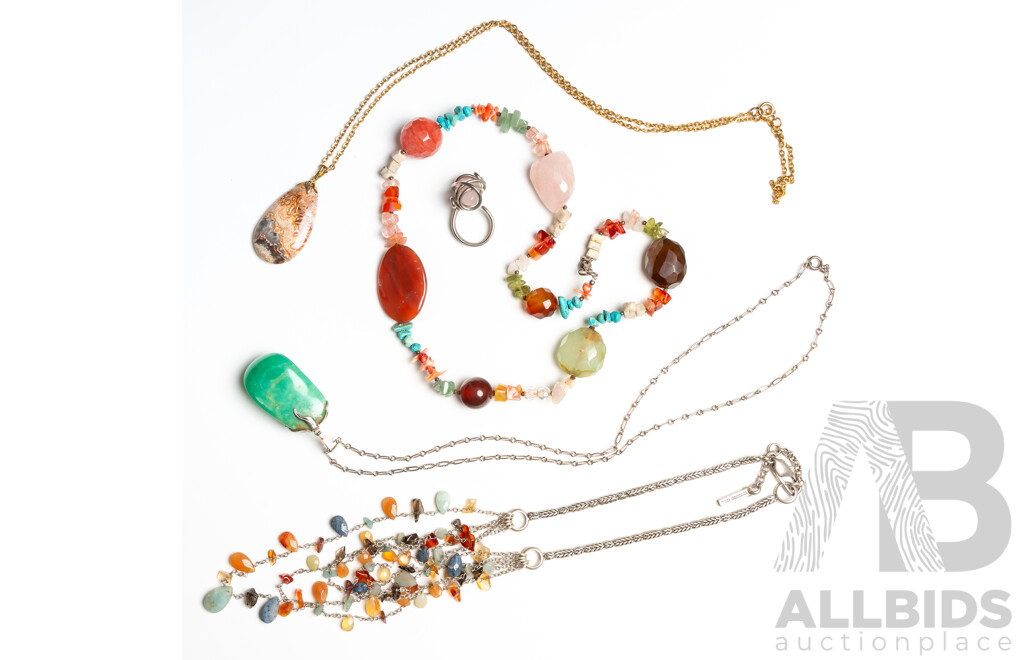 Kenneth Cole Graduated Gemstone Necklace with Other Natural Gemstone Jewellery