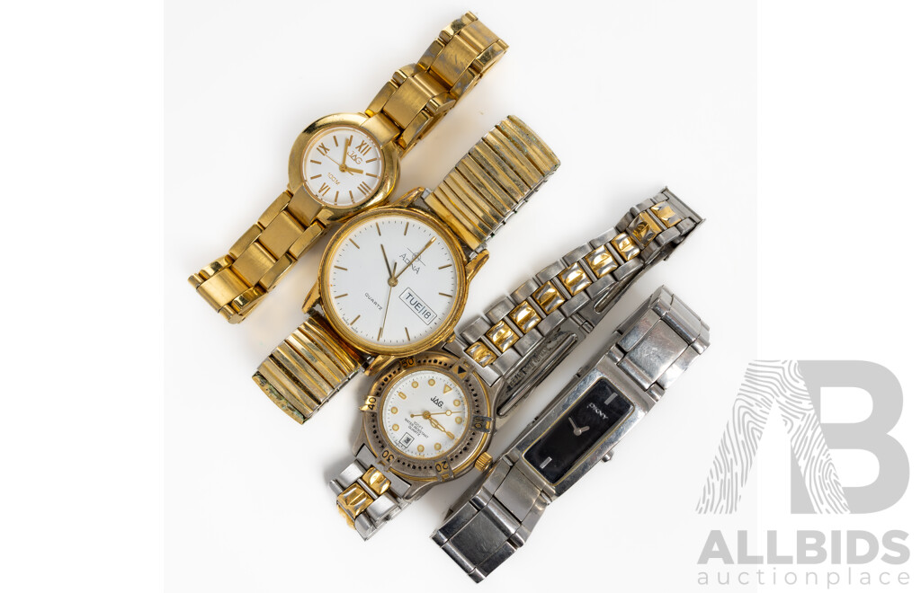 Collection of (4) Ladies Watches - DKNY, Jag & Adina