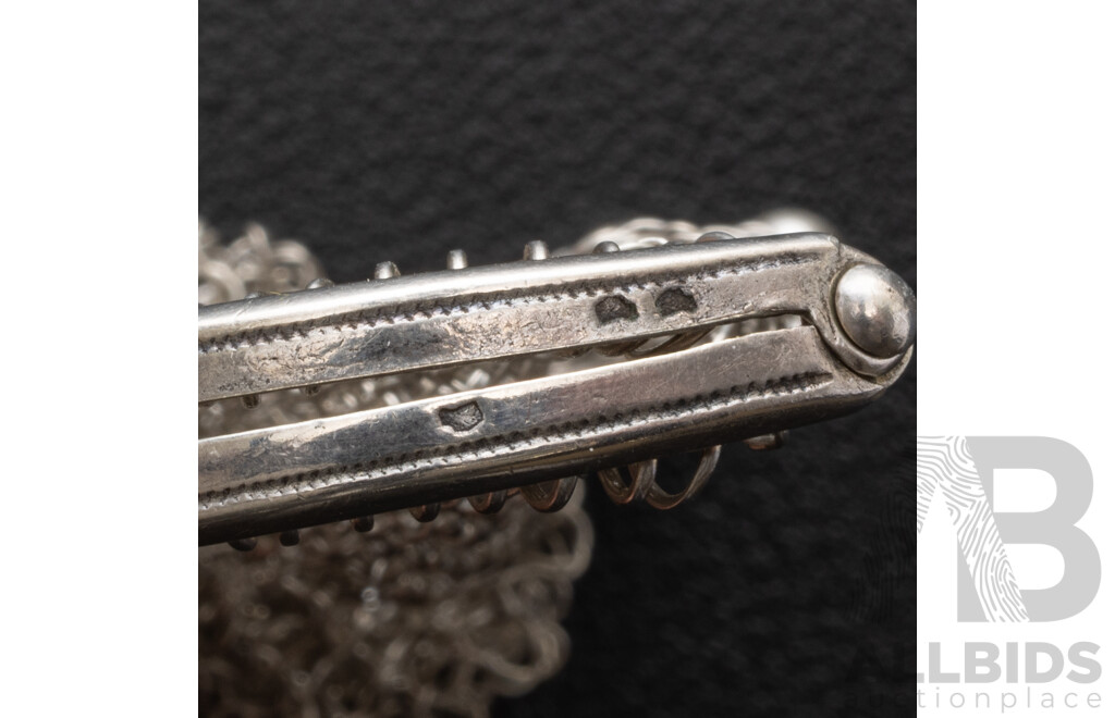 Antique Silver French Church/change Purse for a Chatelaine, 65mm, 16.87 Grams