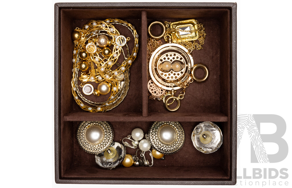 Jewellery Stacking Tower Full of Gold Tone Jewellery Items