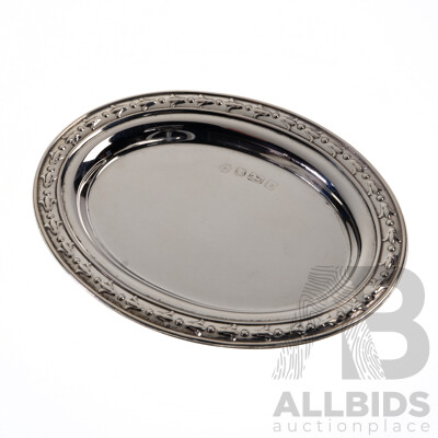 HMSS Sterling Silver Pin Dish 87mm X 68mm X 7mm, 17.26 Grams