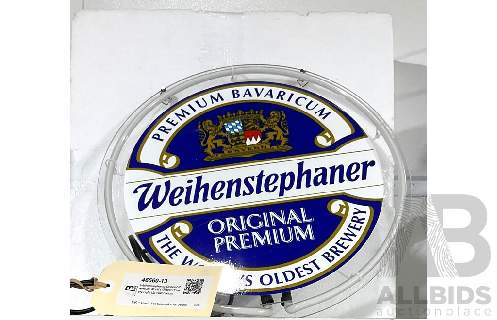 Weihenstephaner Original Premium World’s Oldest Brewery Light Up Wall Fixture