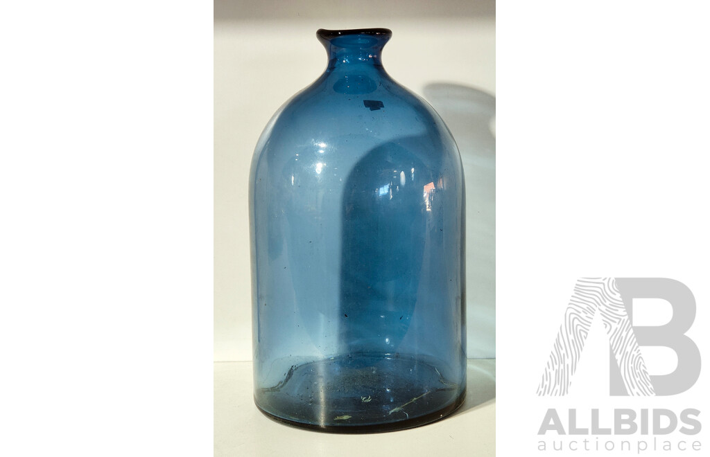 Vintage Blue Glass Bottle