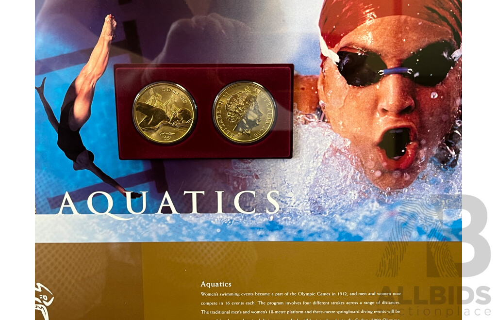 L10 - Olympic Aquatic Commemorative Coins (Framed)