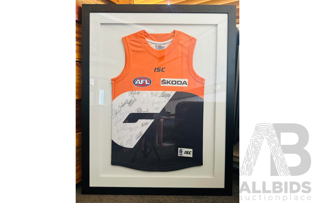 L86 - GWS Giants 2012 Inaugural Home Guernsey Signed By The Team