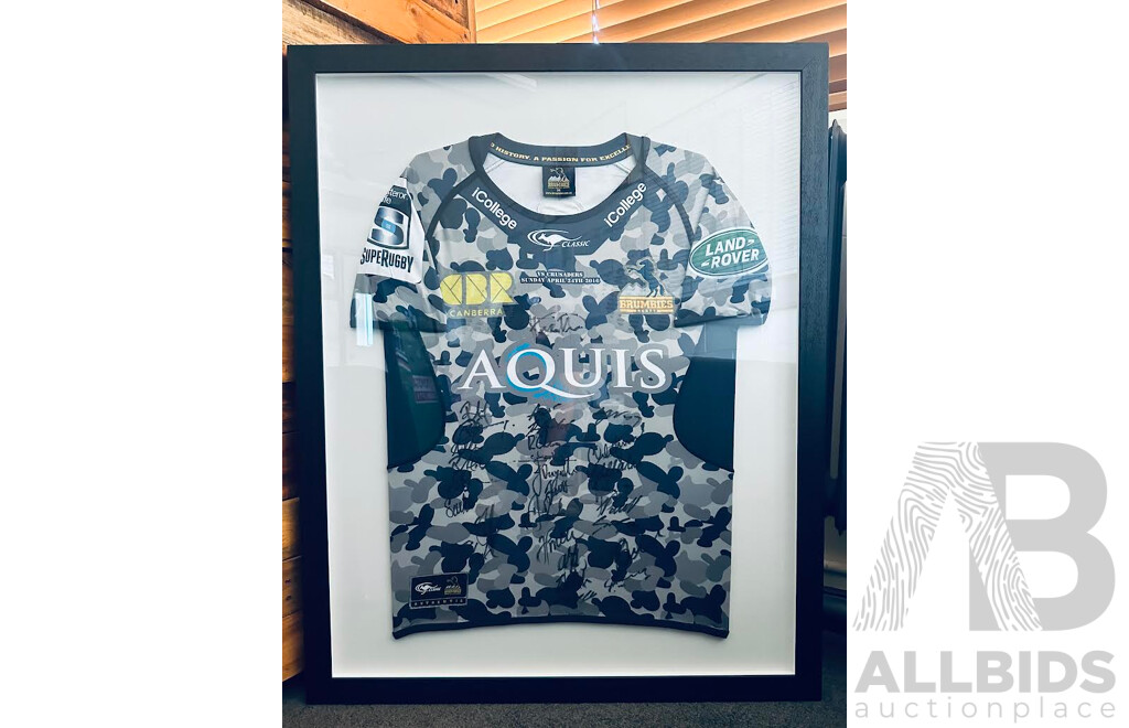 L88 - Brumbies 2016 ANZAC Jersey Signed By The Team