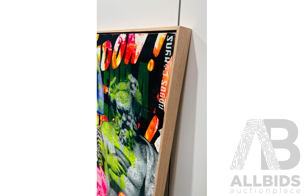LIVE AUCTION ITEM #11  Artwork by Angus Comyns  "I'm Here For A Good Time & A Long Time"