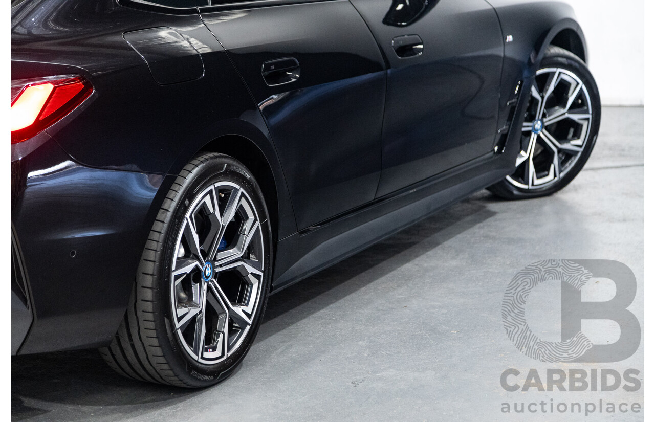 05/2022 BMW i4 eDrive40i M-Sport Gran Coupe G26 4D Coupe Black Sapphire Metallic Electric EV 250kw