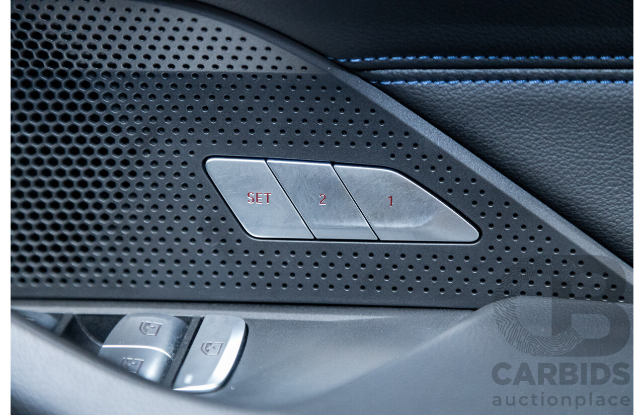 05/2022 BMW i4 eDrive40i M-Sport Gran Coupe G26 4D Coupe Black Sapphire Metallic Electric EV 250kw