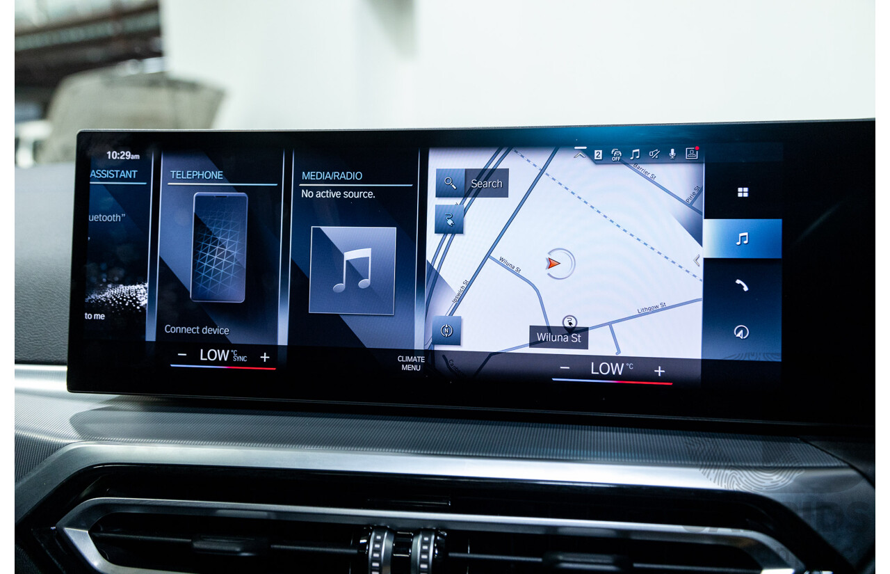 05/2022 BMW i4 eDrive40i M-Sport Gran Coupe G26 4D Coupe Black Sapphire Metallic Electric EV 250kw