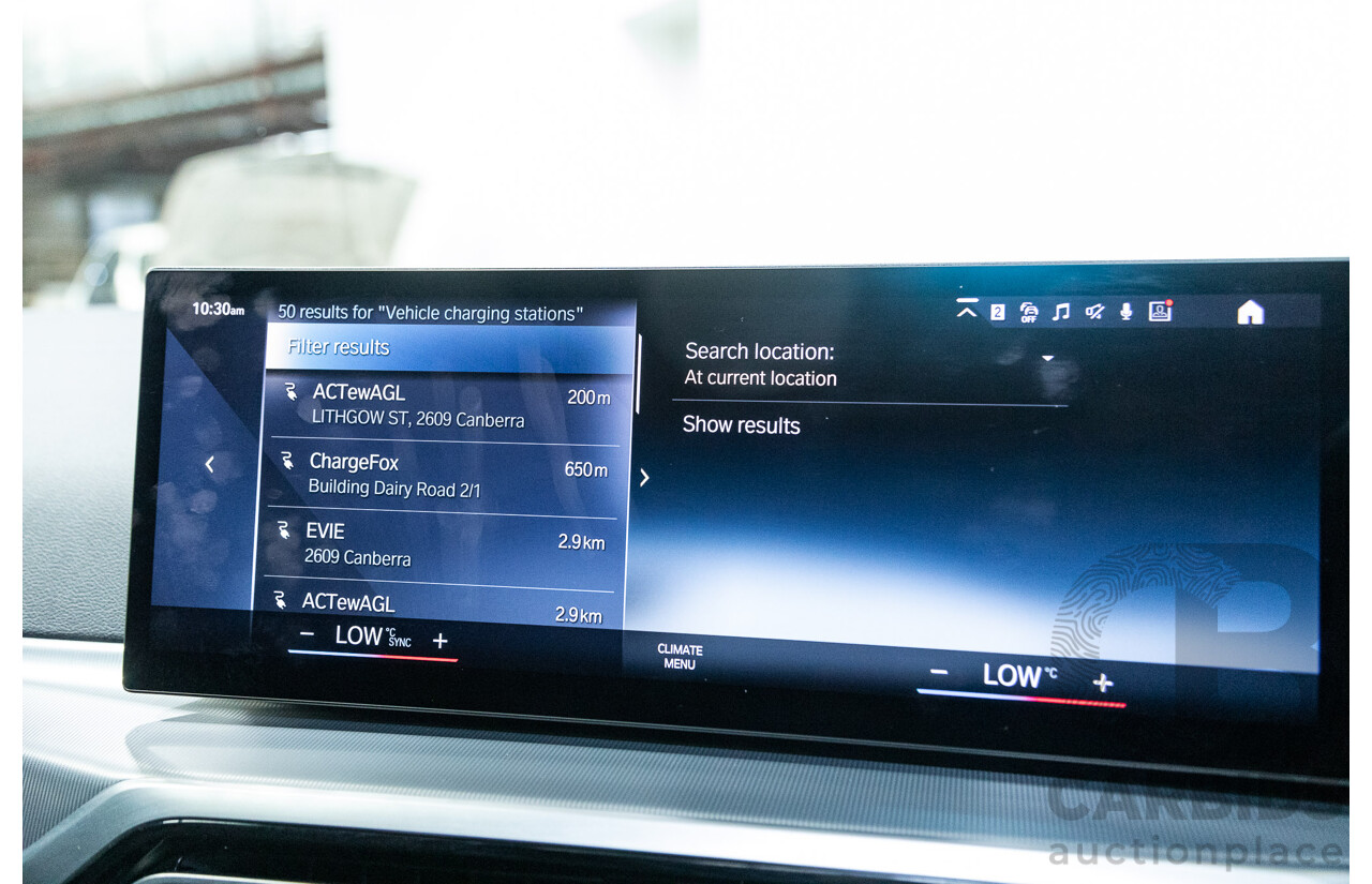 05/2022 BMW i4 eDrive40i M-Sport Gran Coupe G26 4D Coupe Black Sapphire Metallic Electric EV 250kw