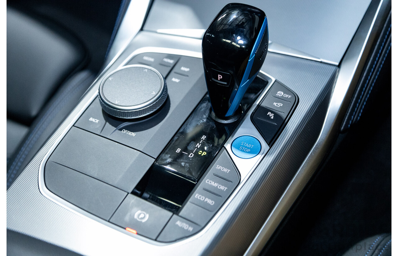 05/2022 BMW i4 eDrive40i M-Sport Gran Coupe G26 4D Coupe Black Sapphire Metallic Electric EV 250kw