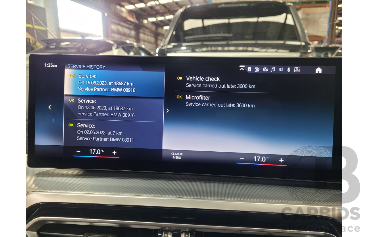05/2022 BMW i4 eDrive40i M-Sport Gran Coupe G26 4D Coupe Black Sapphire Metallic Electric EV 250kw