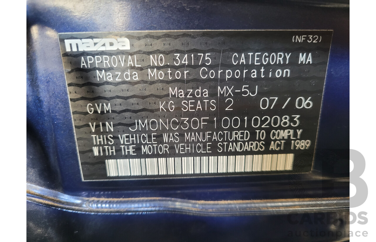 07/2006 Mazda MX-5 RWD NC 2D Convertible Blue 2.0L