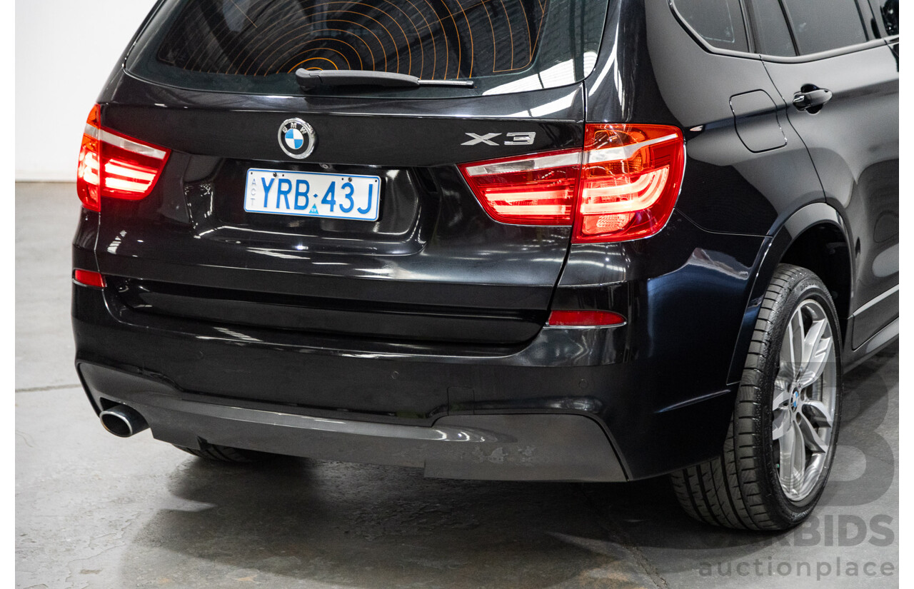 08/2015 BMW X3 xDrive20d (4x4) F25 MY15 4D Wagon Sapphire Black Metallic Turbo Diesel 2.0L