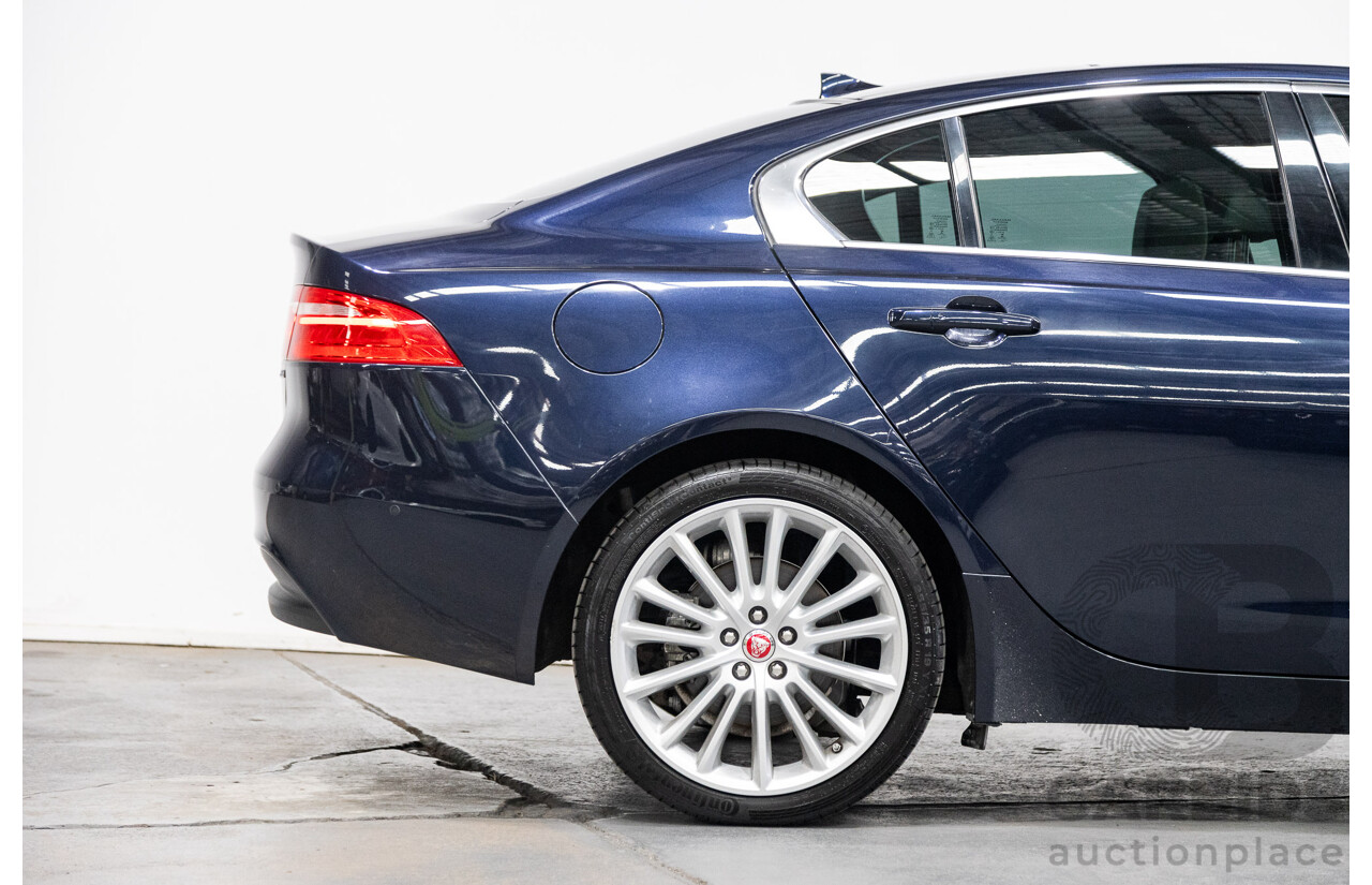 02/2016 Jaguar XE 20d Prestige 4d Sedan Dark Sapphire Blue Metallic Turbo Diesel 2.0L