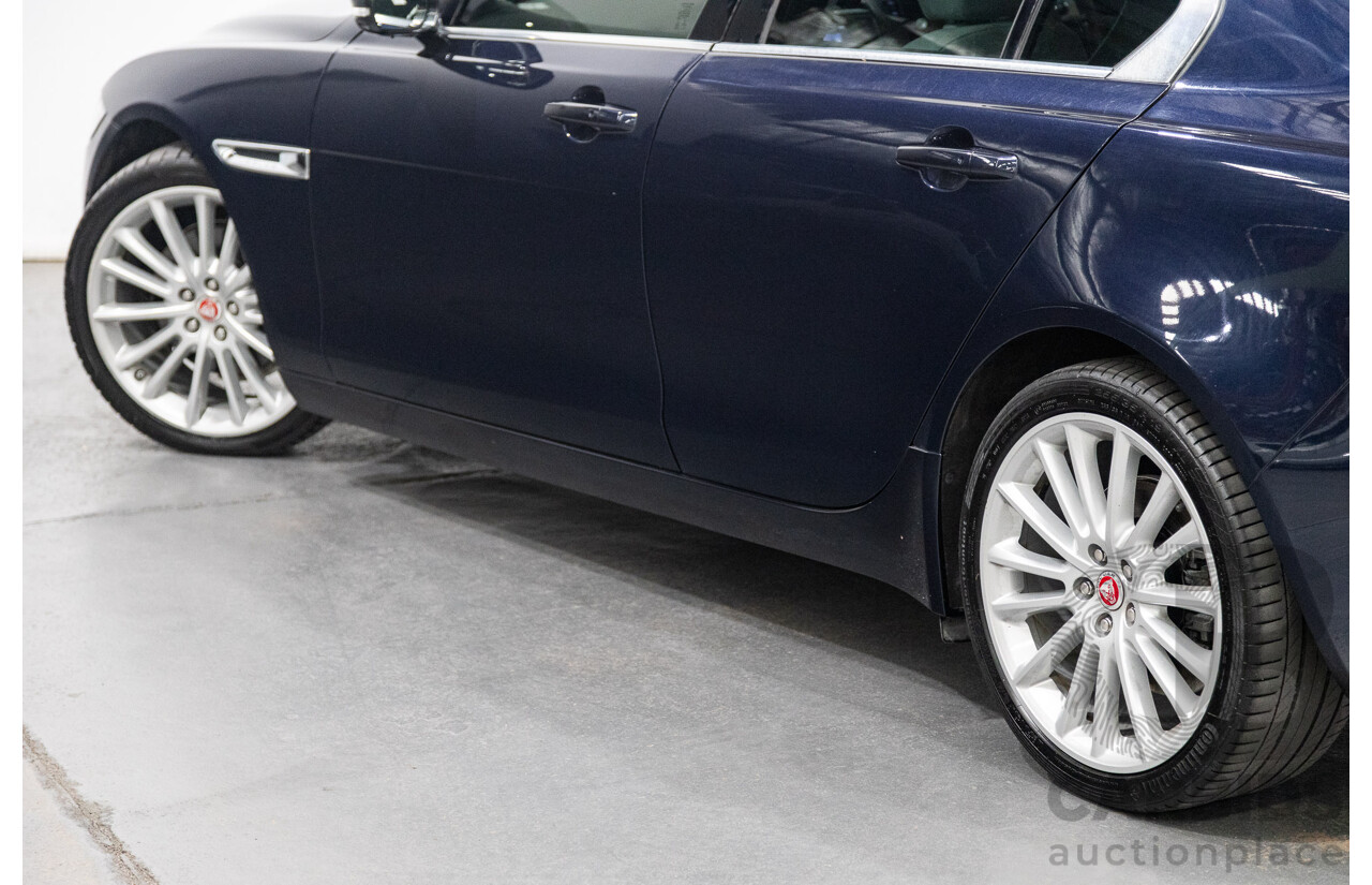 02/2016 Jaguar XE 20d Prestige 4d Sedan Dark Sapphire Blue Metallic Turbo Diesel 2.0L