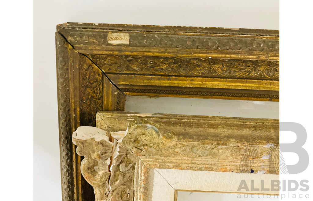 Large Collection of Vintage and Other Picture Frames and a Wooden Easel