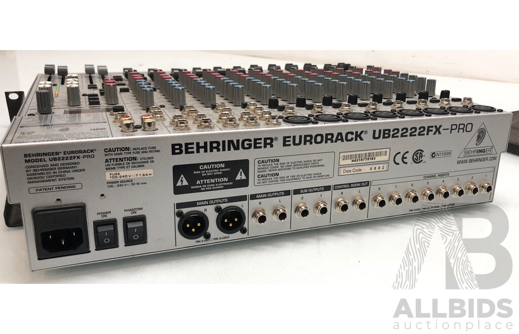 Behringer Eurolock UB2222FX-Pro and Microphone