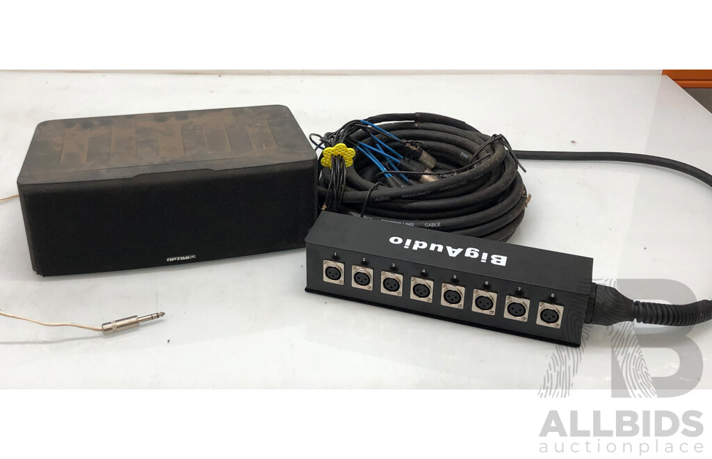 Optimus Pro CS-3 Speaker and Audio Frequency Controlig Cable with Adapter Box