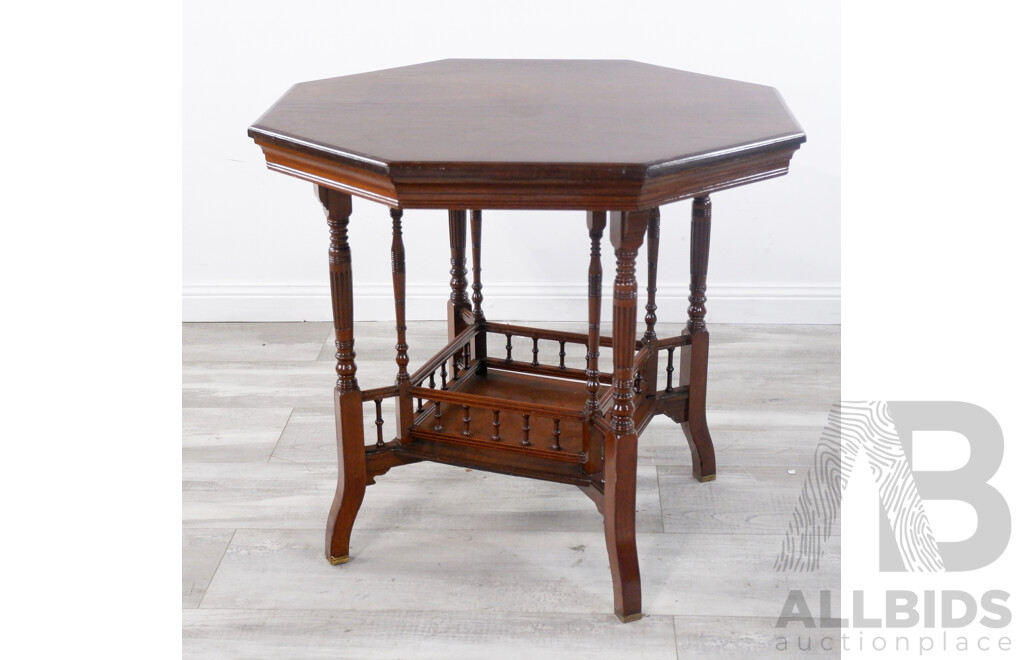 Antique Style Hexagonal Occassional Table