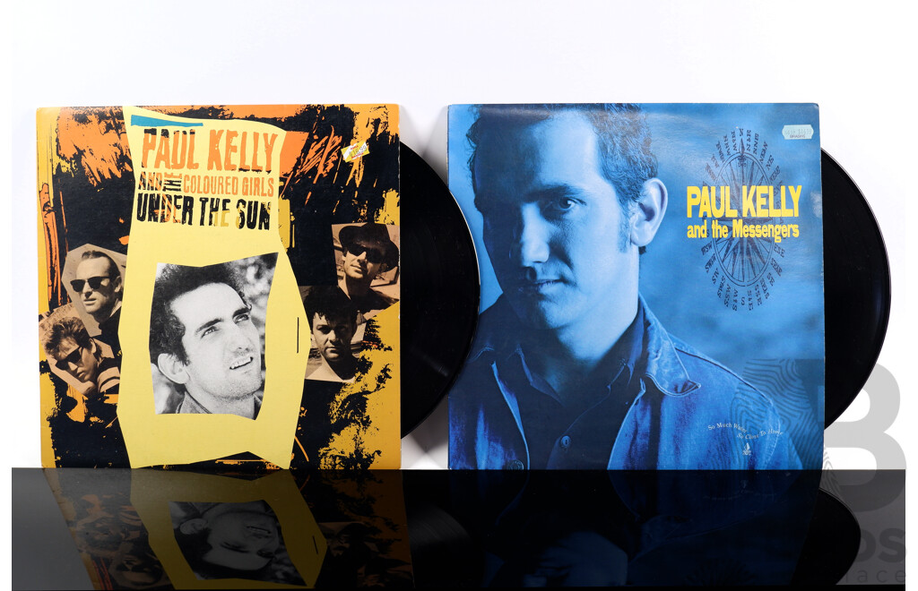 Two Paul Kelly Vinyl LP Records Comprising Paul Kelly and the Coloured Girls, Under the Sun & Paul Kelly and the Messengers, So Much Water So Close to Home