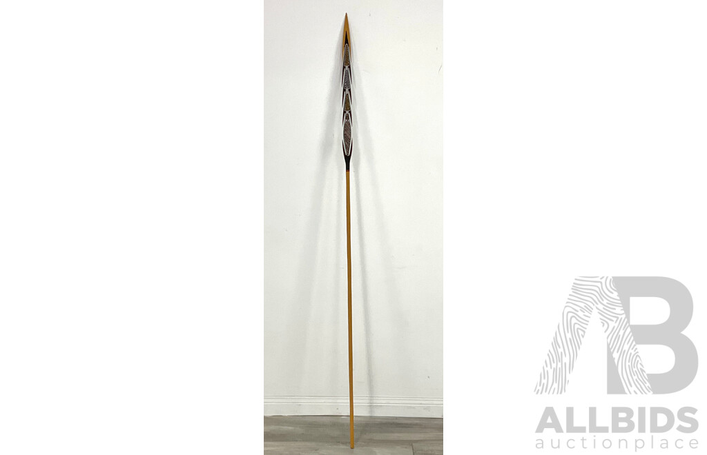 Long Tribal Handpainted Spear