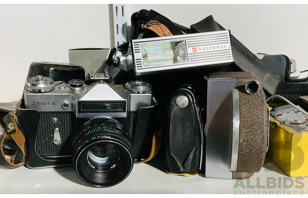 Collection of Varied Vintage Camera Gear