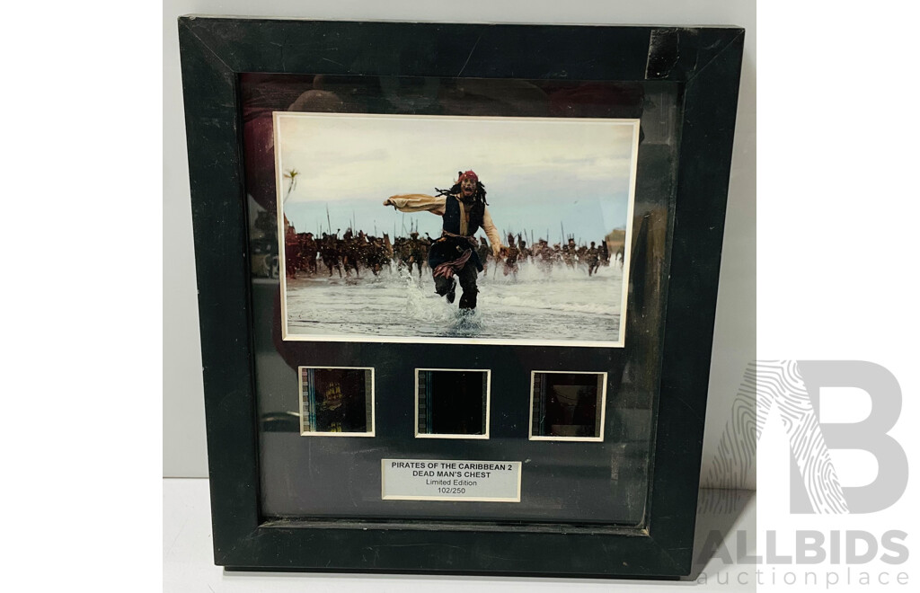 Pirates of the Caribbean Dead Man’s Chest Limited Edition Authentic Studio Reel Framed - Certificate of Authenticity Included