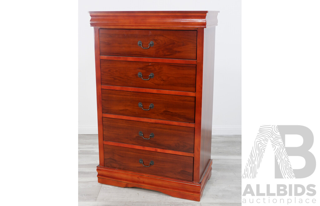 Antique Style Tall Boy Chest of Drawers