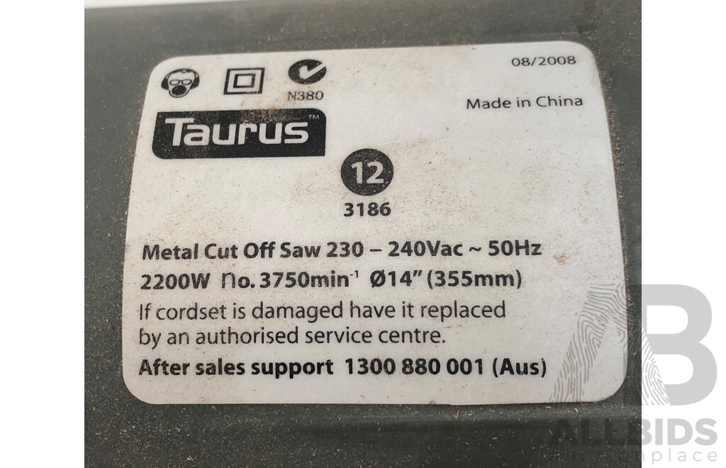 Taurus 355mm Metal Cut of Saw
