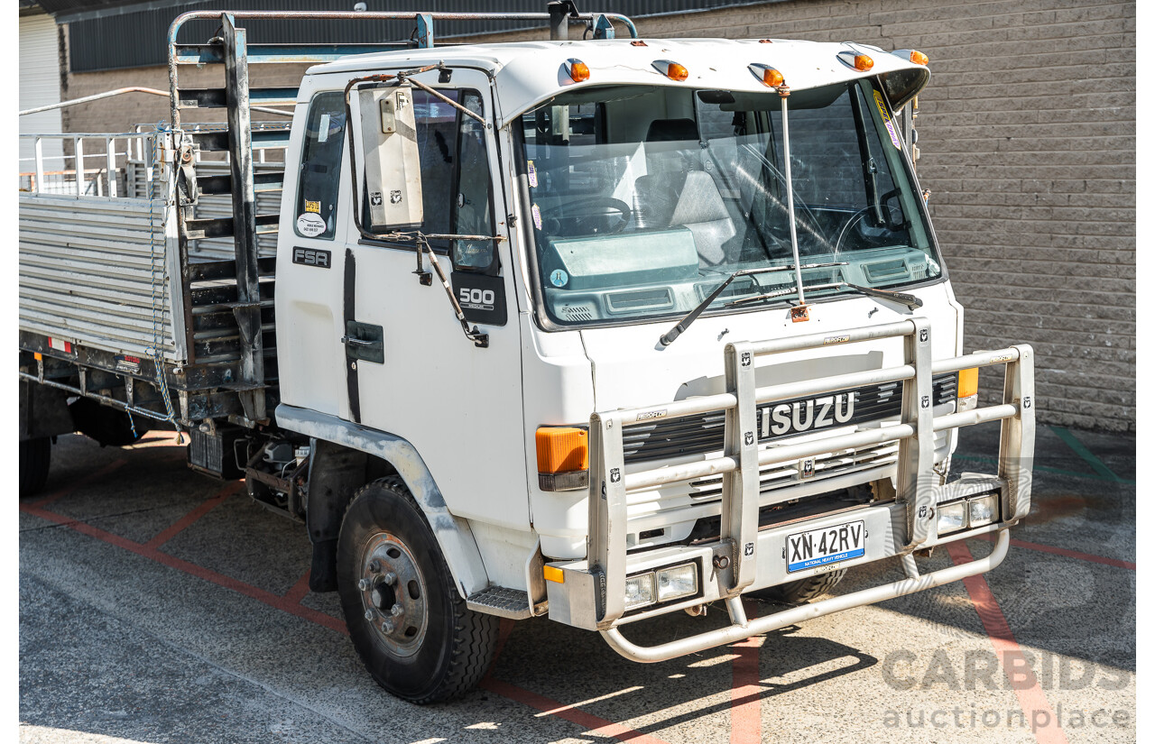 1994 Isuzu FSR500 Tray Back 2d Cab Chassis Truck White Diesel