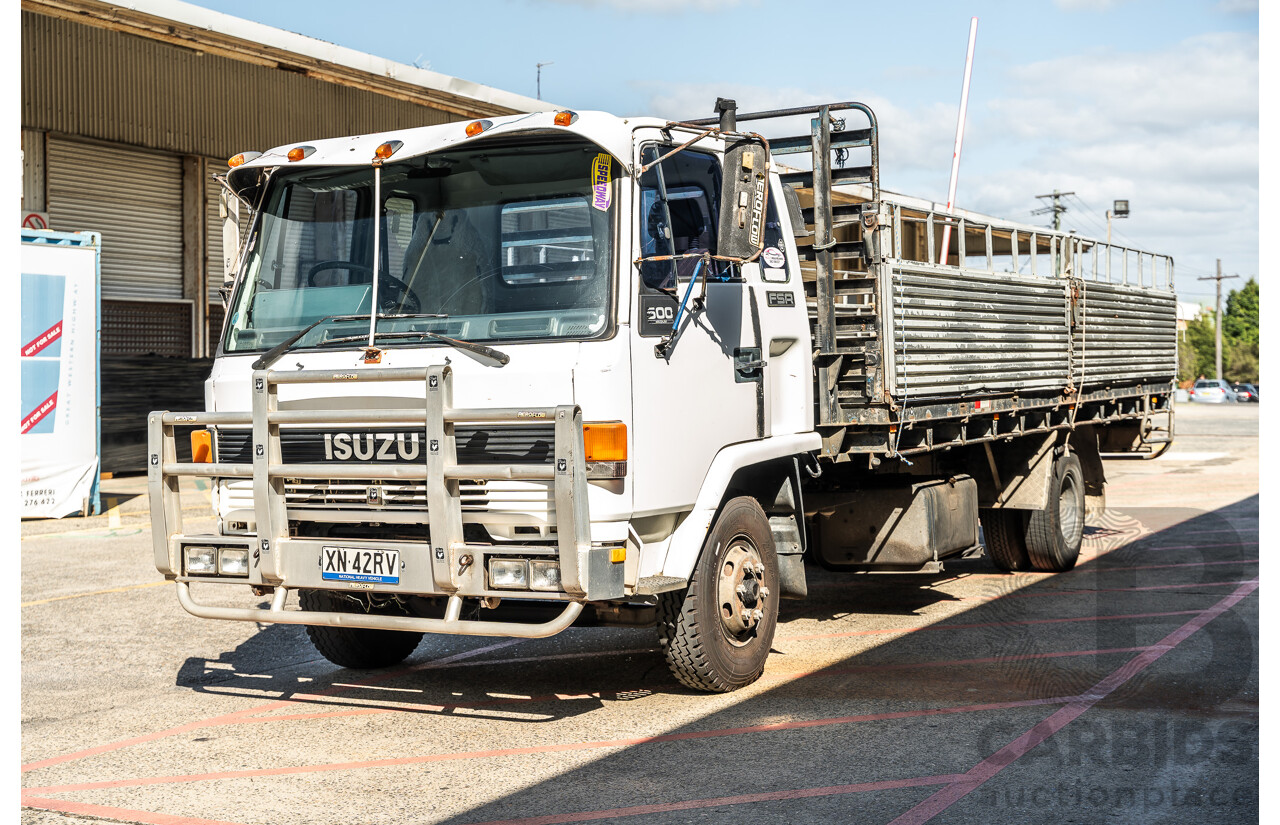 1994 Isuzu FSR500 Tray Back 2d Cab Chassis Truck White Diesel