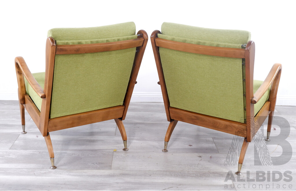 Pair of Mid Century Timber Armchairs